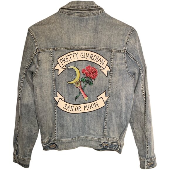 RARE BoxLunch Exclusive x Pretty Guardian Sailor Moon Denim Jacket Size SM - Picture 7 of 13